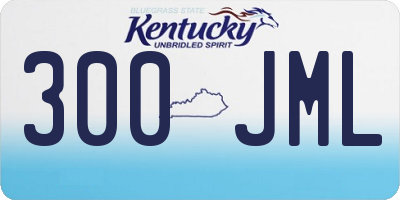 KY license plate 300JML