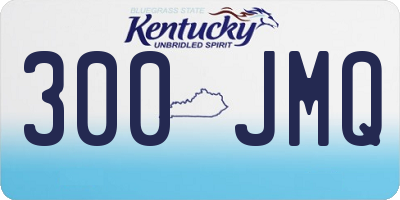 KY license plate 300JMQ