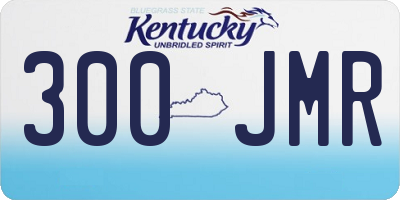 KY license plate 300JMR