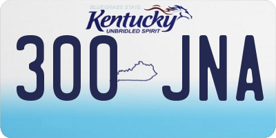 KY license plate 300JNA
