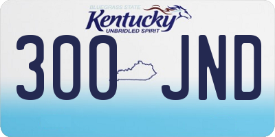 KY license plate 300JND