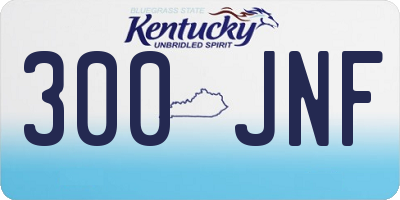 KY license plate 300JNF