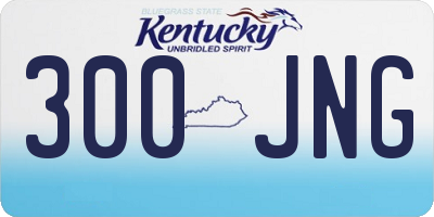 KY license plate 300JNG