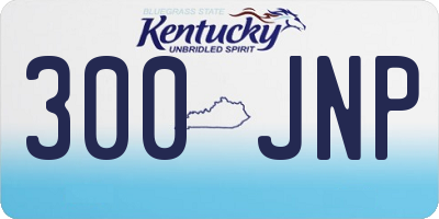 KY license plate 300JNP