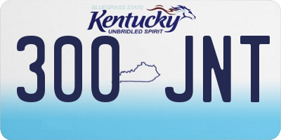KY license plate 300JNT