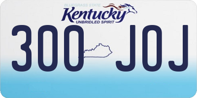 KY license plate 300JOJ