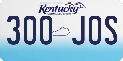 KY license plate 300JOS