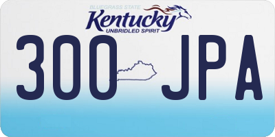 KY license plate 300JPA