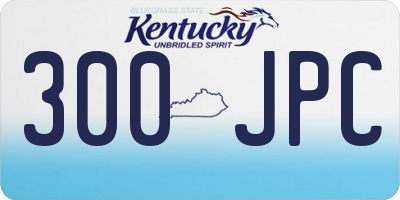 KY license plate 300JPC