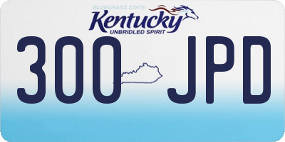 KY license plate 300JPD