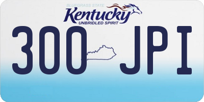 KY license plate 300JPI