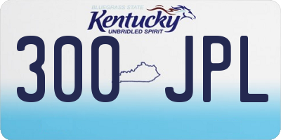 KY license plate 300JPL