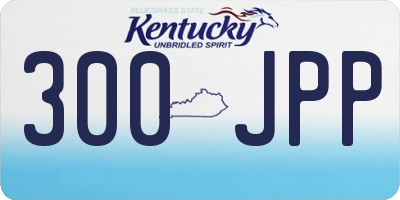 KY license plate 300JPP