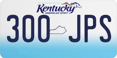 KY license plate 300JPS