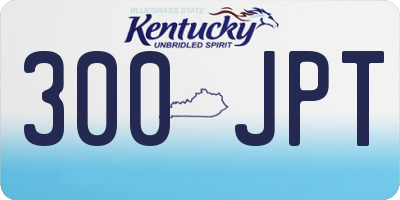 KY license plate 300JPT