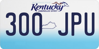 KY license plate 300JPU