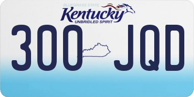 KY license plate 300JQD