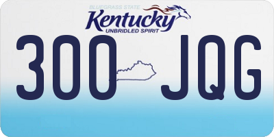KY license plate 300JQG