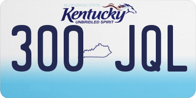 KY license plate 300JQL