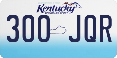 KY license plate 300JQR
