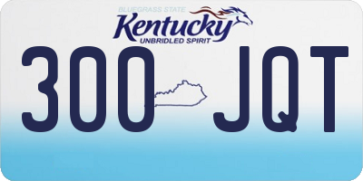 KY license plate 300JQT