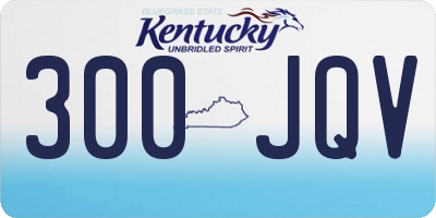 KY license plate 300JQV