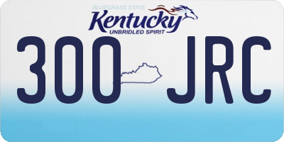 KY license plate 300JRC