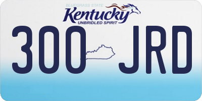 KY license plate 300JRD