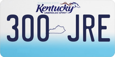 KY license plate 300JRE