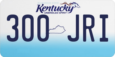 KY license plate 300JRI