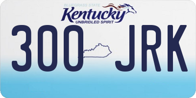 KY license plate 300JRK