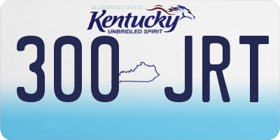KY license plate 300JRT