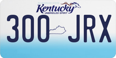 KY license plate 300JRX