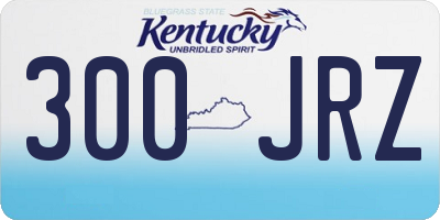 KY license plate 300JRZ