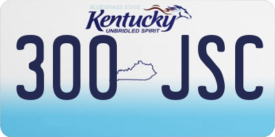KY license plate 300JSC