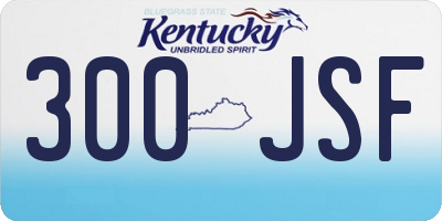 KY license plate 300JSF