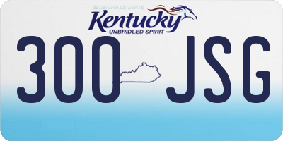 KY license plate 300JSG