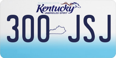 KY license plate 300JSJ