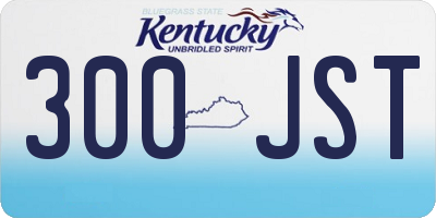KY license plate 300JST