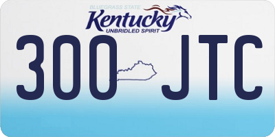 KY license plate 300JTC