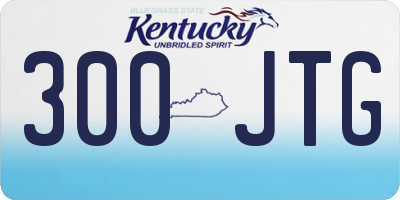 KY license plate 300JTG