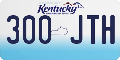 KY license plate 300JTH