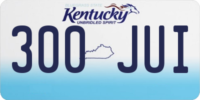 KY license plate 300JUI