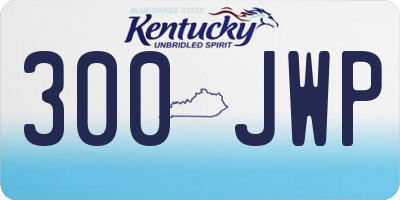 KY license plate 300JWP