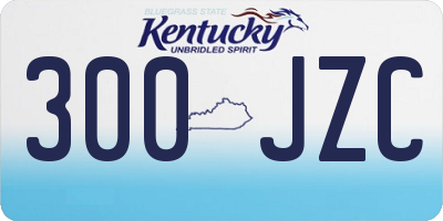 KY license plate 300JZC