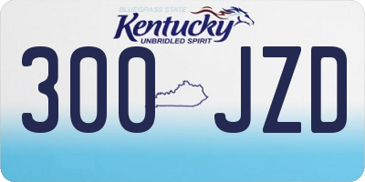 KY license plate 300JZD