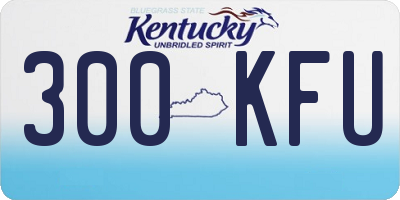 KY license plate 300KFU