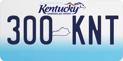 KY license plate 300KNT