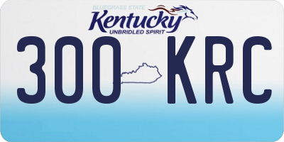 KY license plate 300KRC