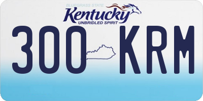 KY license plate 300KRM